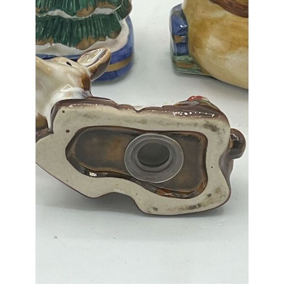 VTG Fitz & Floyd Christmas Santa mail North Pole Express Salt pepper shakers & B - Picture 9 of 12